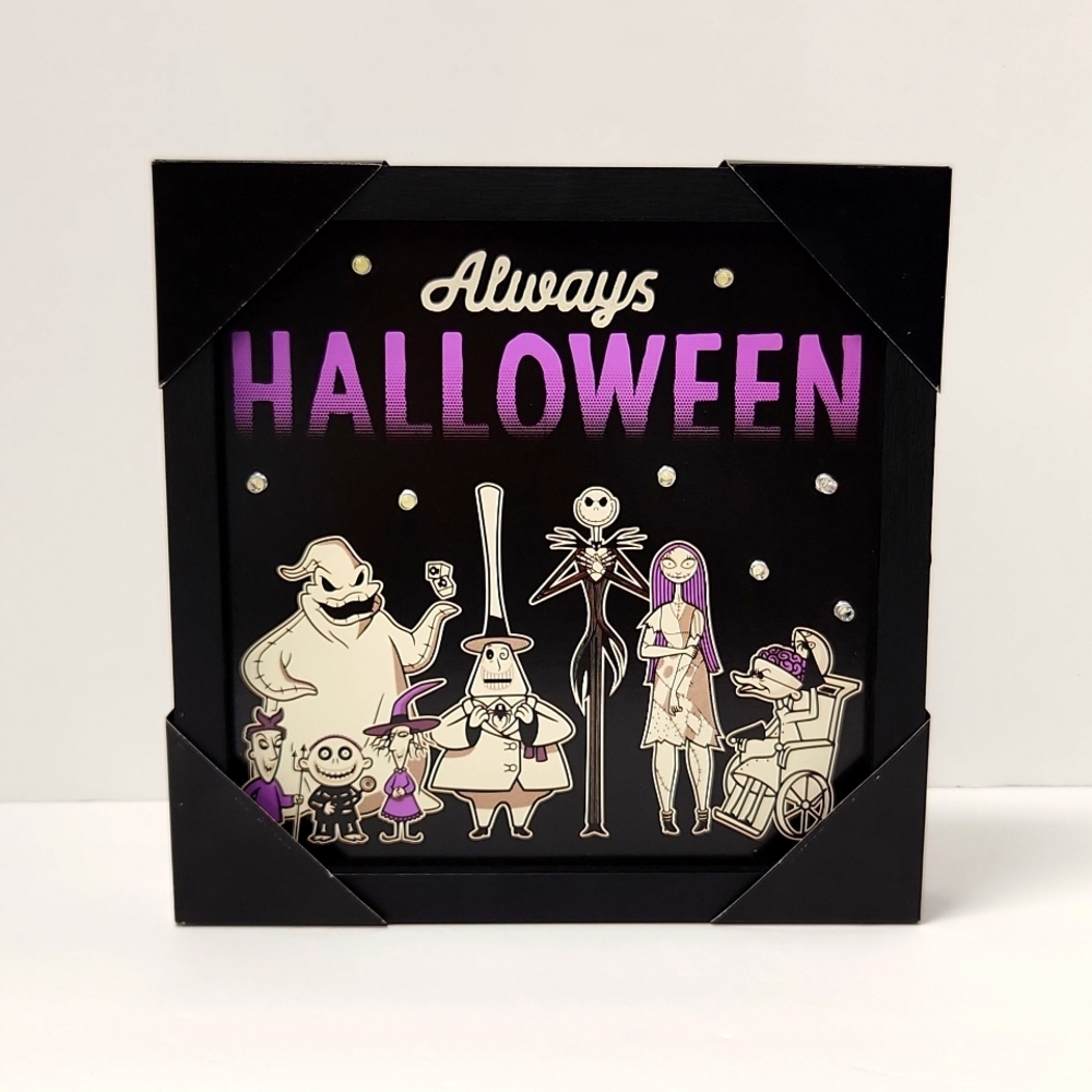 "The Nightmare Before Christmas" Always Halloween Disney Lighted Hanging Picture
